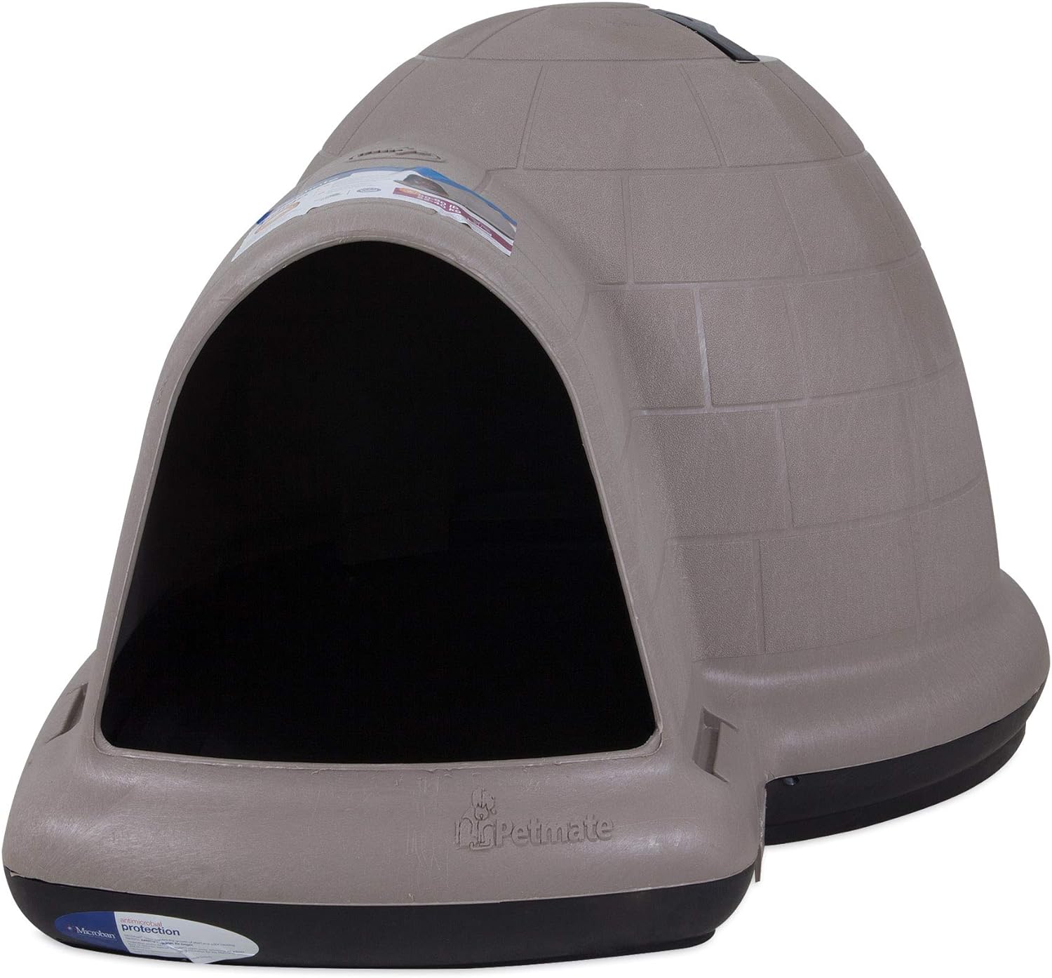 Petmate Indigo Dog House (Igloo Dog House, Made in USA with 90% Recycled Materials, All-Weather Protection Pet Shelter) for XL Dogs -90 to 125 pounds, Made in USA