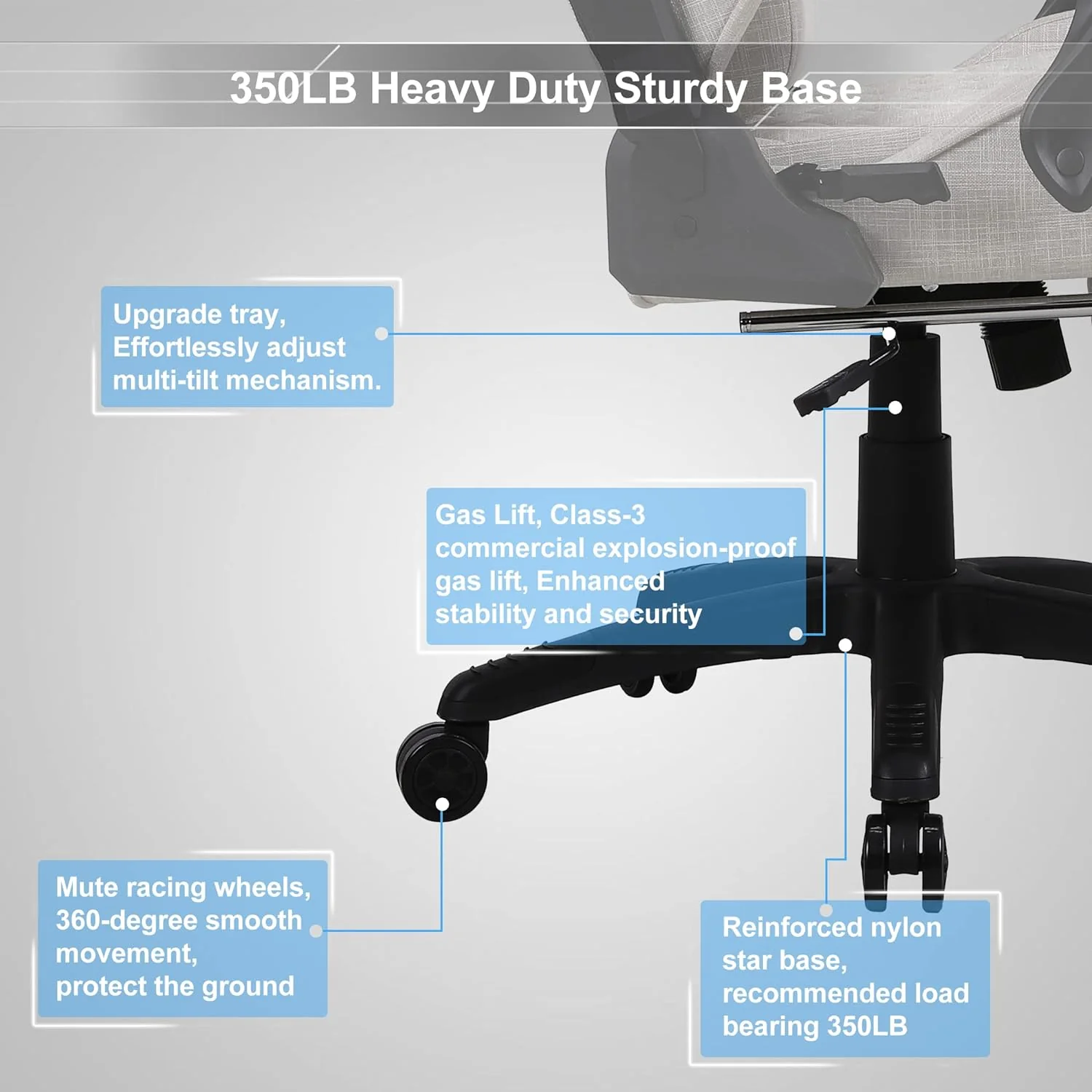 Classic PU Leather Large and Tall Ergonomic Computer Chair