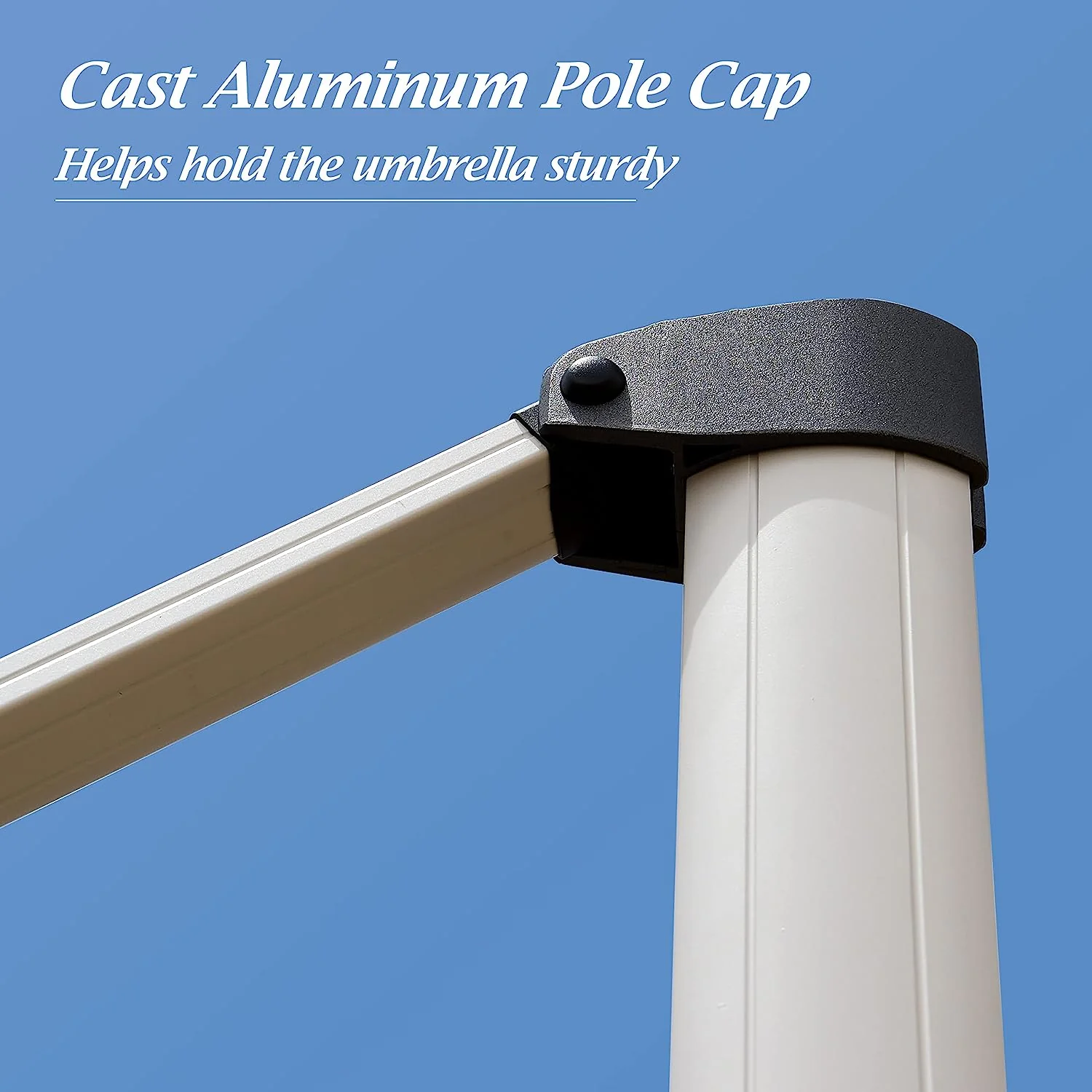 12ft Solar LED Patio Umbrella Outdoor Round Umbrella Large Cantilever Umbrella with LED Lights Windproof Bias Umbrella Heavy Duty Parasol for Garden Deck Pool Patio