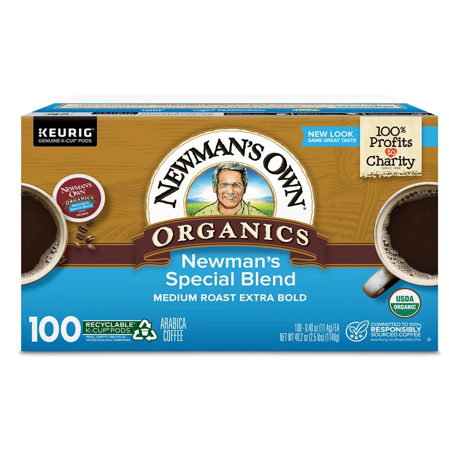 Newman's Own Organics Coffee K-Cup Pods, Special Blend (100 ct.)