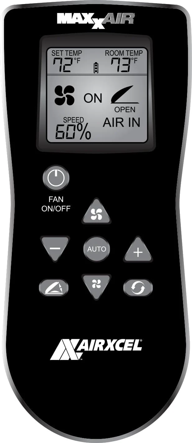 Air 00-07500K MaxxFan Deluxe with Remote - Smoke, Black