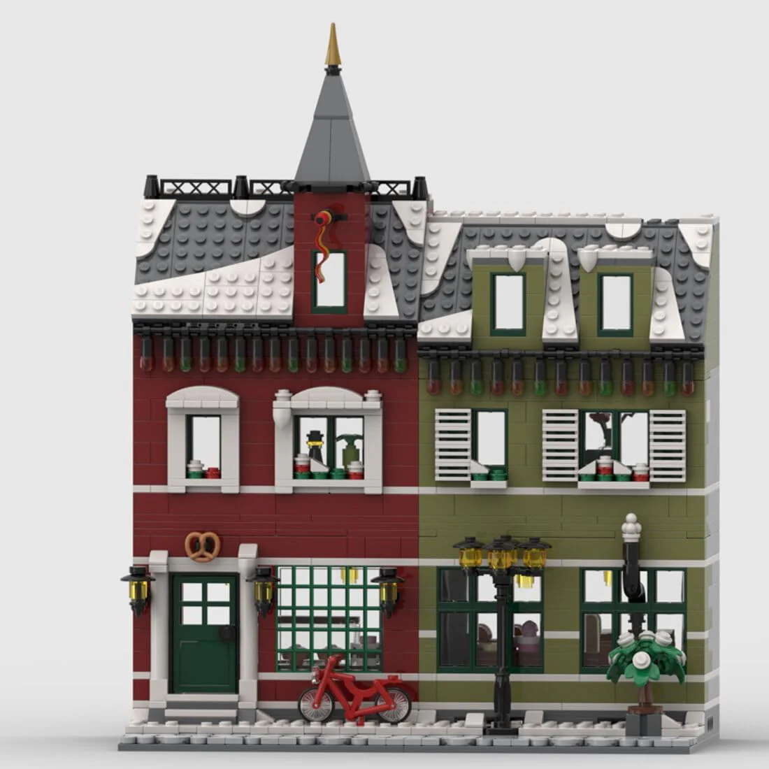 Christmas Country Church Building Kit, MOC-147549 Winter Modular Building Blocks Christmas House Building Block Building Toy (1769 Pieces)