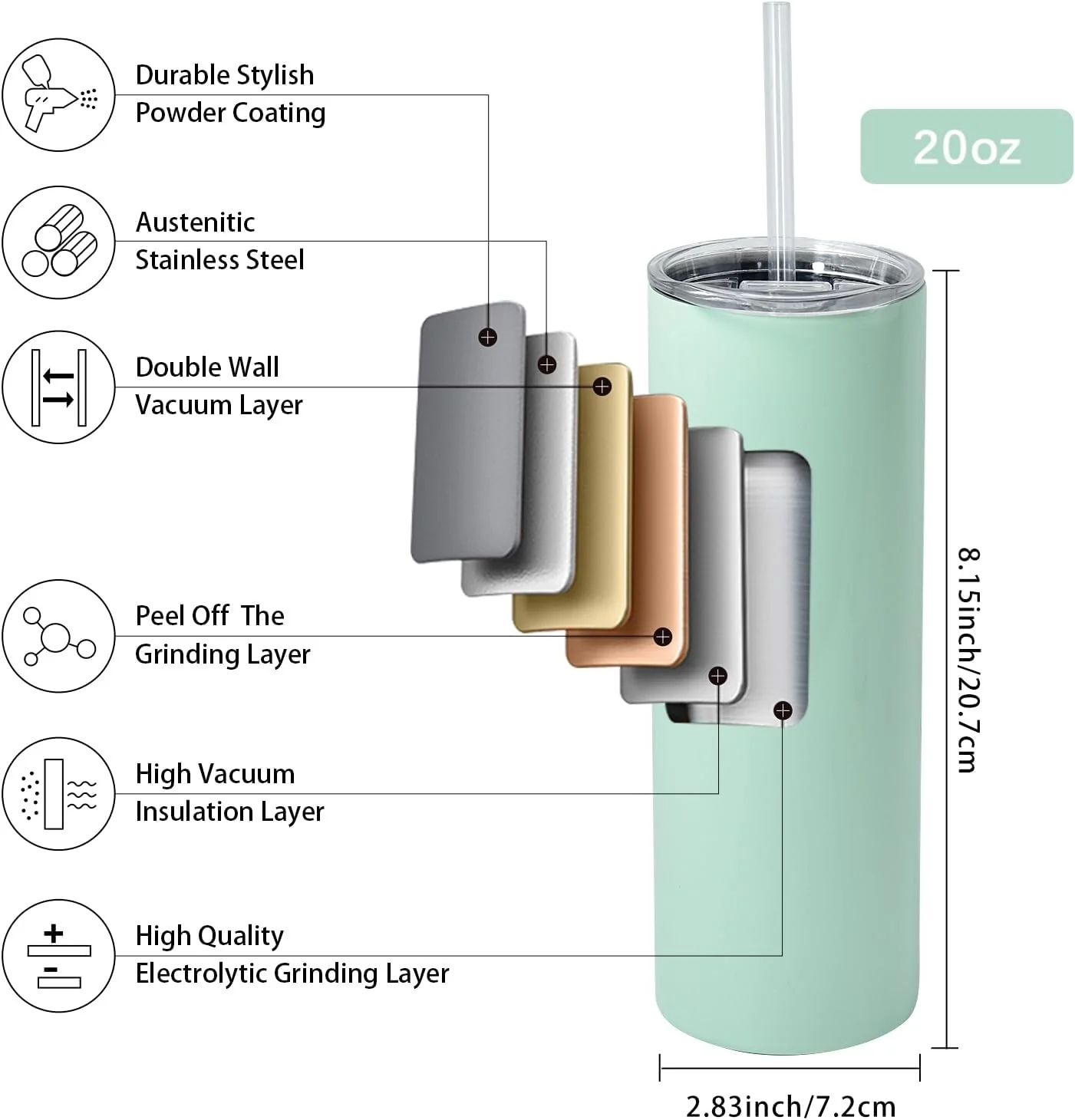 40 oz sublimation glass