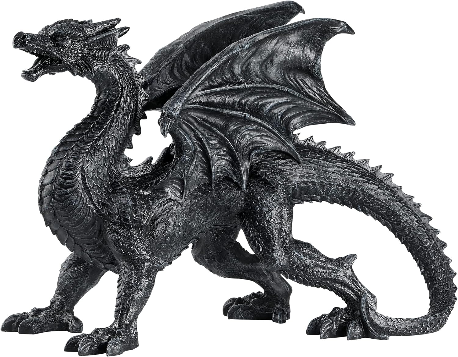 Large size gothic roaring pterosaur statue fantasy decoration