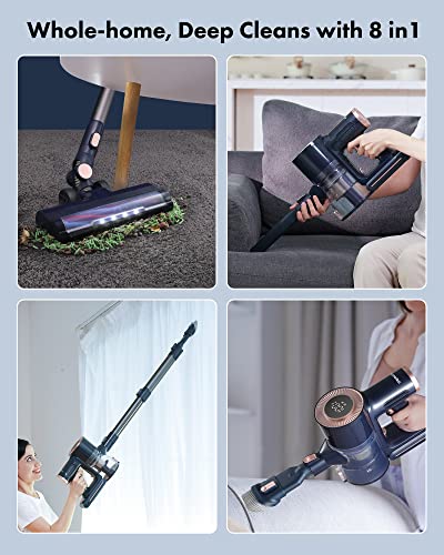 Homeika Cordless Vacuum Cleaner, 20Kpa Powerful Suction Vacuum with LED Display