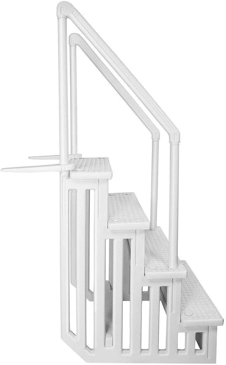 Select Anti-Slip in-Pool Steps | Gray | for Above Ground Swimming Pools | Can Mount to Decks 48