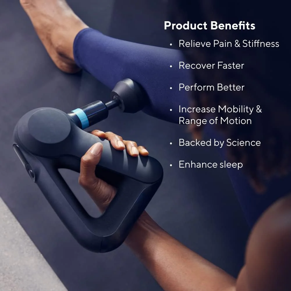 TheraGun Elite Ultra-Quiet Percussion Massage Gun for Deep Tissue Muscle Pain Relief, Handheld Electric Massager Perfect for Neck, Back, and Full Body Tension, Bluetooth and USB-C Charging, 5th Gen