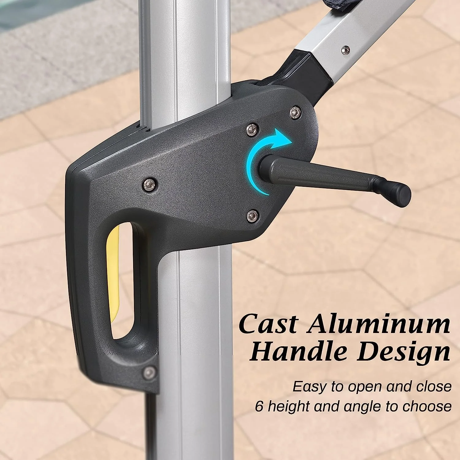 12ft Solar LED Patio Umbrella Outdoor Round Umbrella Large Cantilever Umbrella with LED Lights Windproof Bias Umbrella Heavy Duty Parasol for Garden Deck Pool Patio