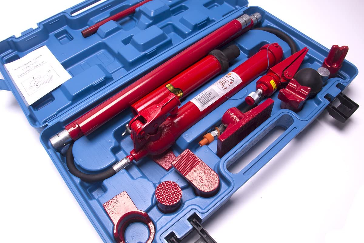 10 Ton Porta Power Hydraulic Jack Repair Kit Auto Shop Air Pump Lift Ram Body Frame Tool Heavy Set