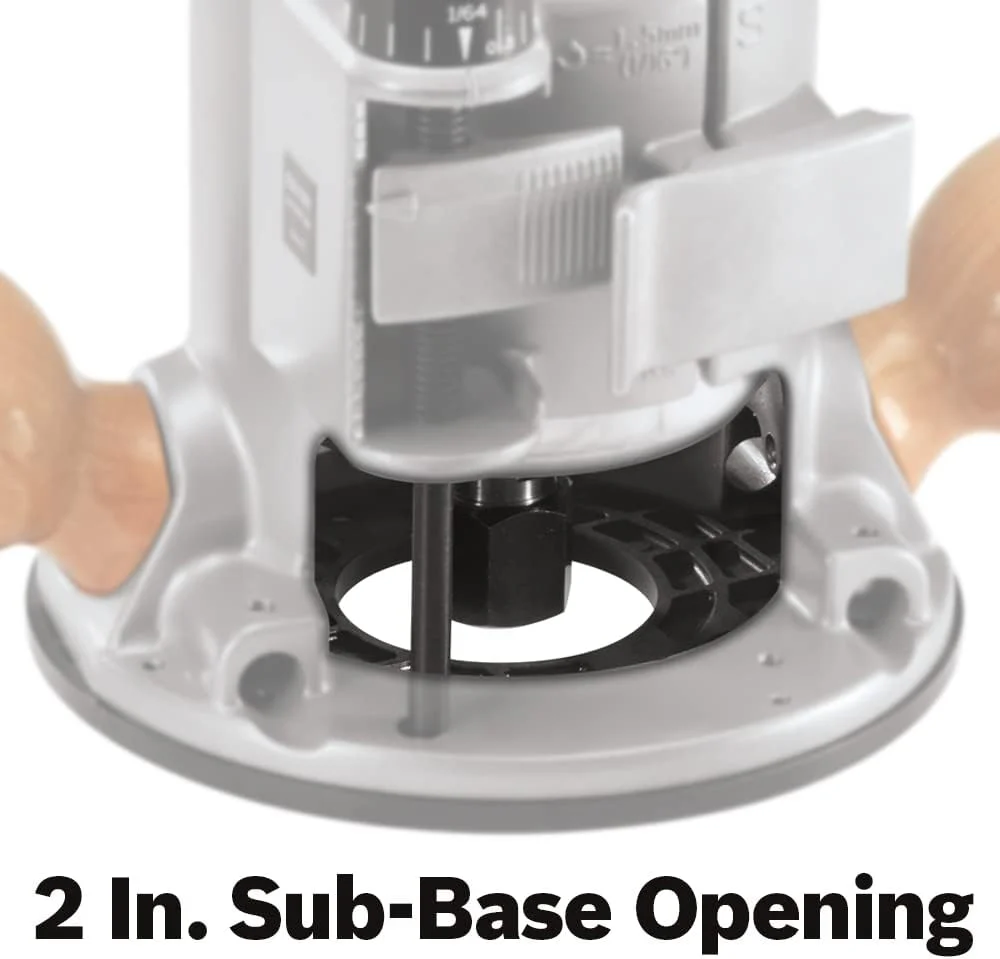 BOSCH 1617EVSPK Wood 12 Amp Router Tool Combo Kit - 2.25 Horsepower Plunge Router & Fixed Base with a Variable Speed