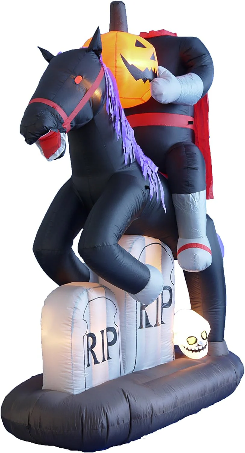 6.5ft tall Halloween inflatable headless horseman