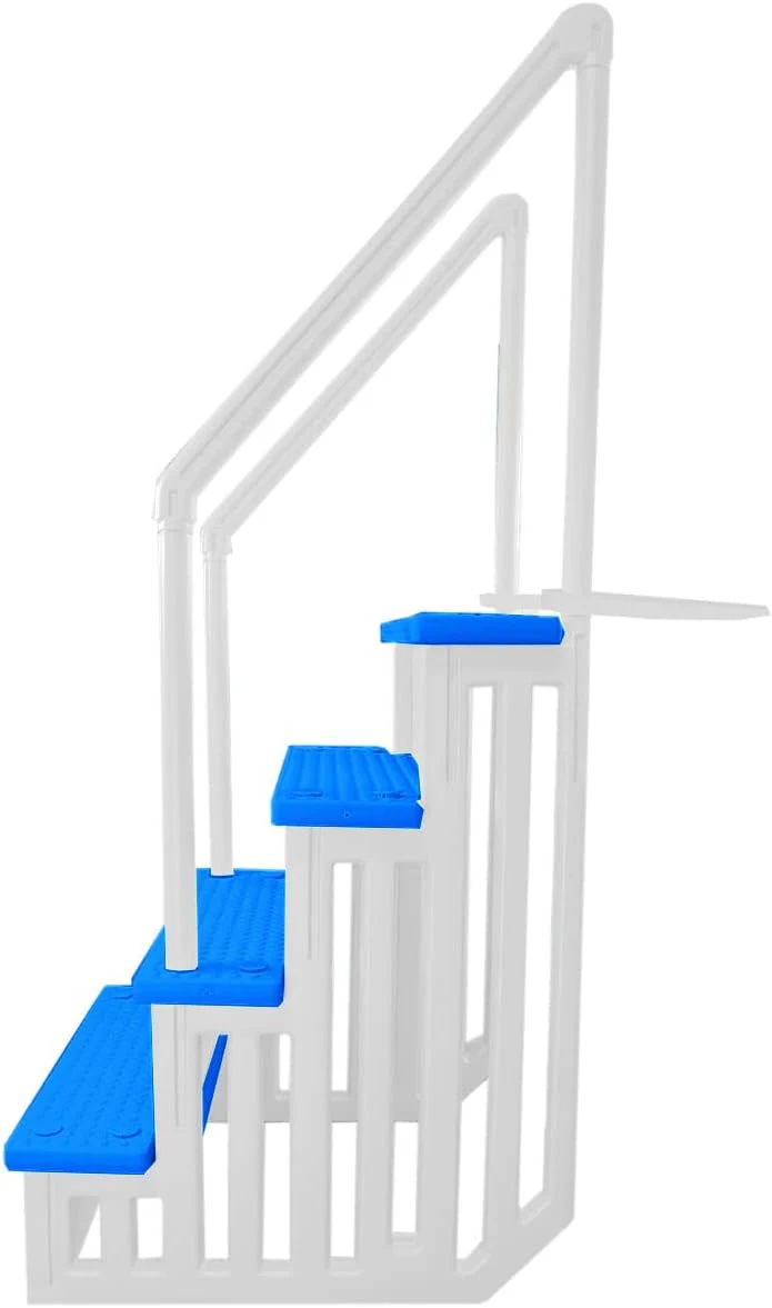 Select Anti-Slip in-Pool Steps | Gray | for Above Ground Swimming Pools | Can Mount to Decks 48