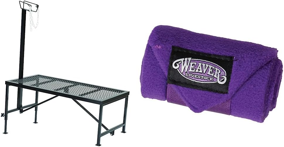 Weaver Leather Livestock Steel Trim Stand - Adjustable and Durable Trimming Stand for Sheep, Goats, and Other Livestock - Wire Headpiece Holds Animals in Place During Grooming, Black, 1 Ct (Pack of 1)