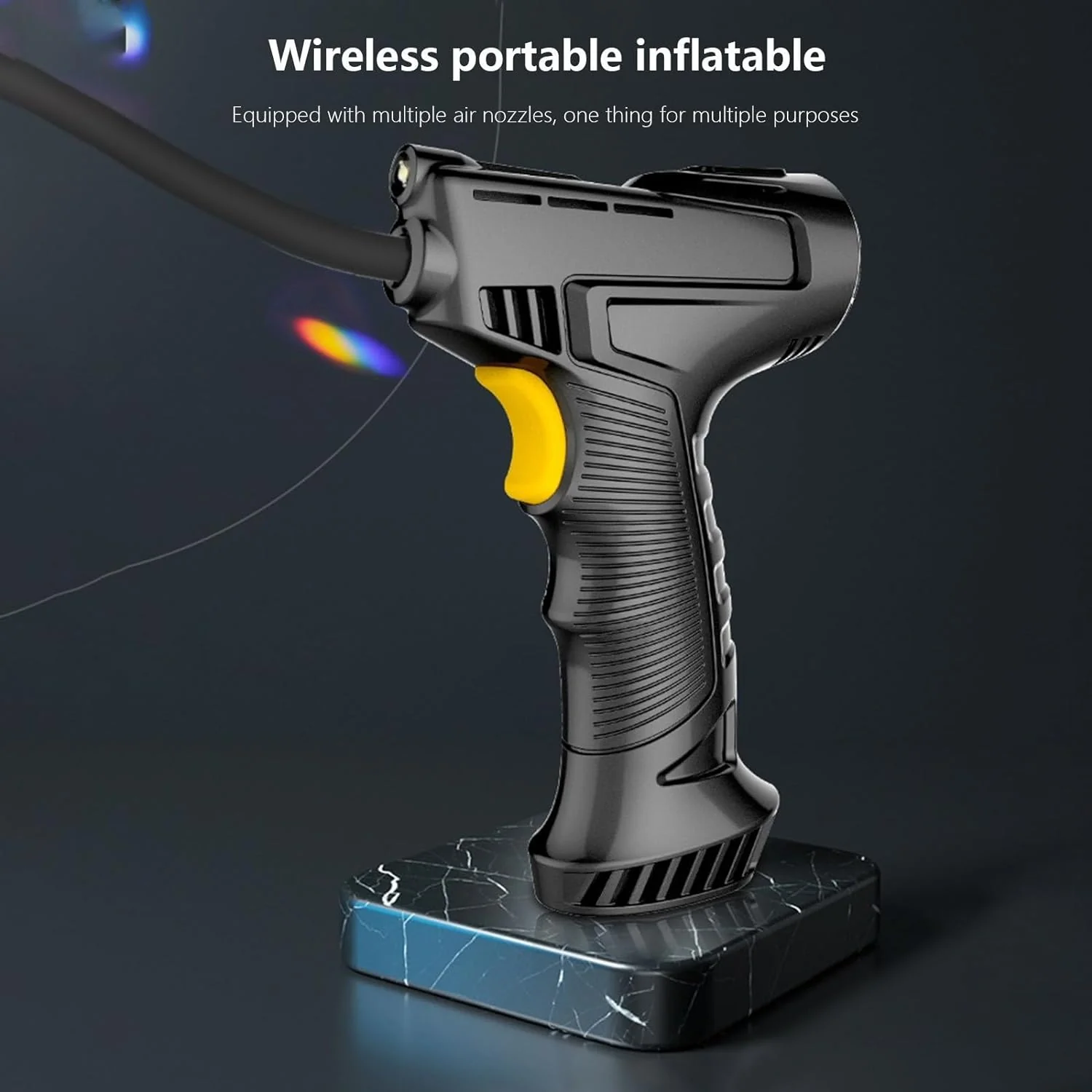 Tire Inflator Pump with Emergency LED Light - 12V