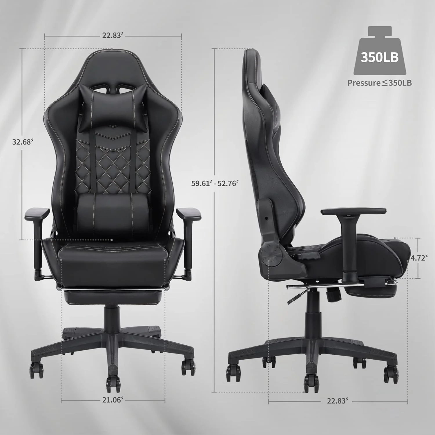 Classic PU Leather Large and Tall Ergonomic Computer Chair