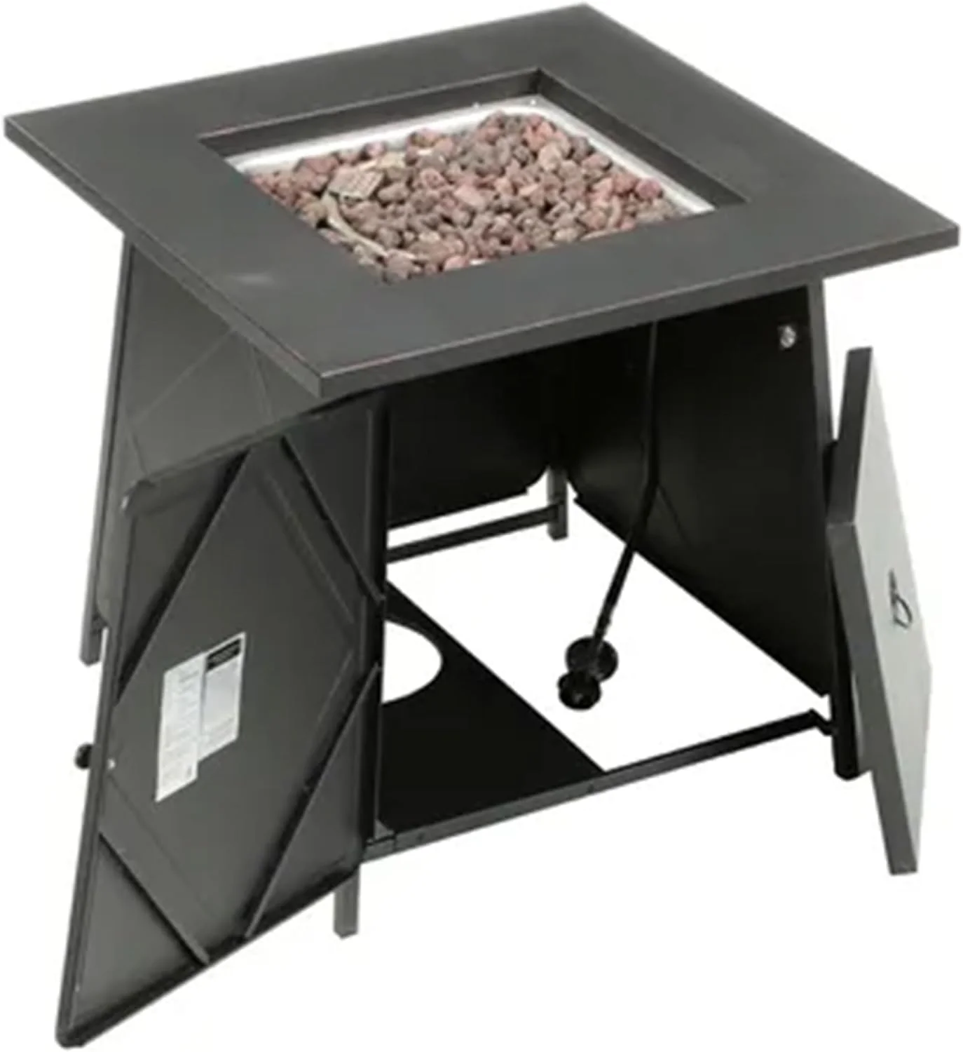 Four Seasons Patio Dual Heat 50,000 BTU Square Gas Fire Pit
