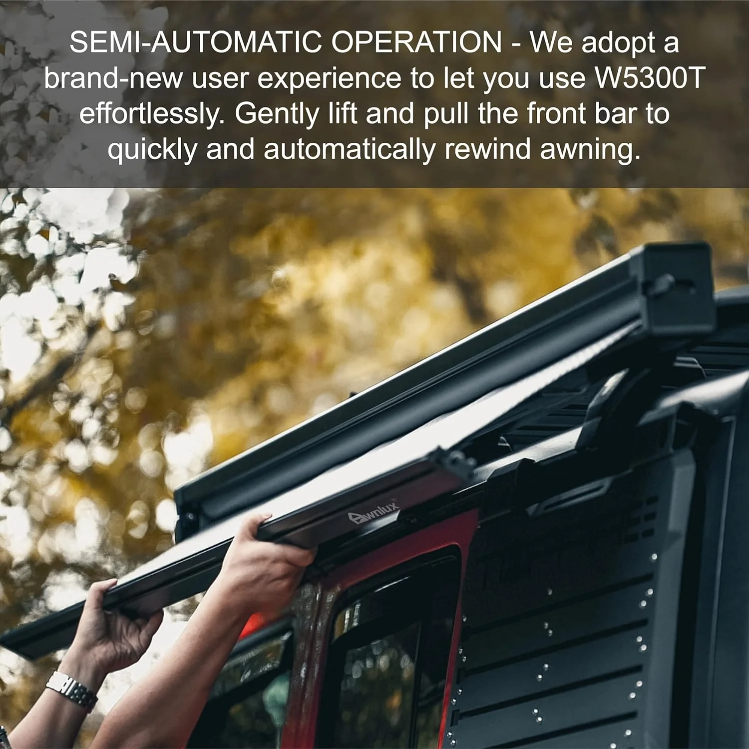 W5300T semi-automatic retractable awning