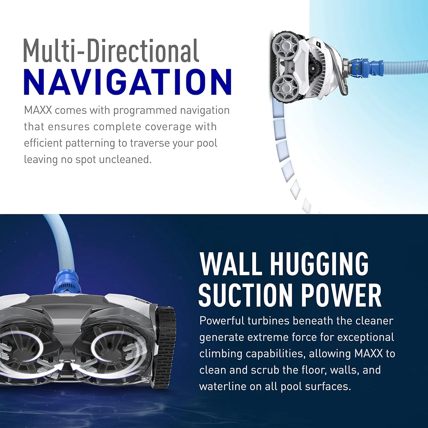 Premium Suction-Side Automatic Pool Cleaner for All In-Ground Pool Surfaces, Smart Navigation, Energy Efficient, Halo Technology for Easy Debris Removal