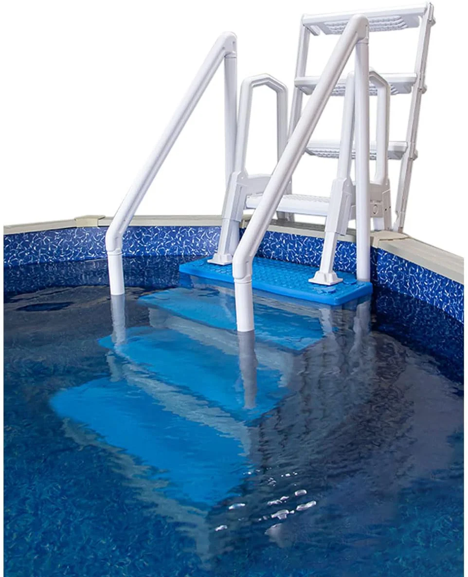 Select Anti-Slip in-Pool Steps | Gray | for Above Ground Swimming Pools | Can Mount to Decks 48