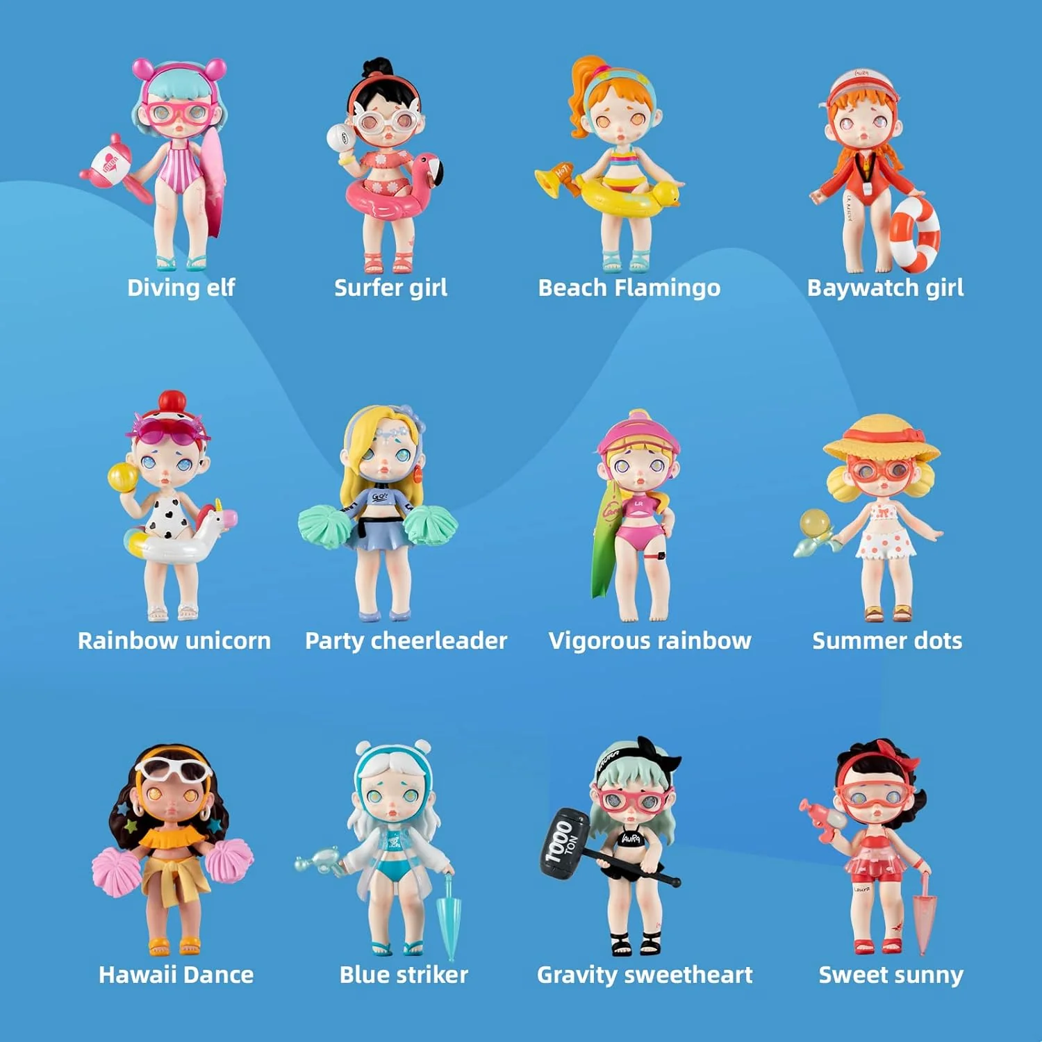 12-Pack Blind Box, Fashion Trendsetters Series Cute Blind Box Action Figures Popular Collectible Toys Birthday Halloween Christmas Gifts