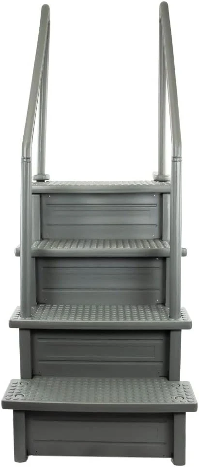 Select Anti-Slip in-Pool Steps | Gray | for Above Ground Swimming Pools | Can Mount to Decks 48