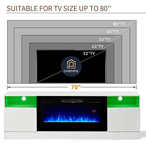 Oneinmil Fireplace TV Stand with 36