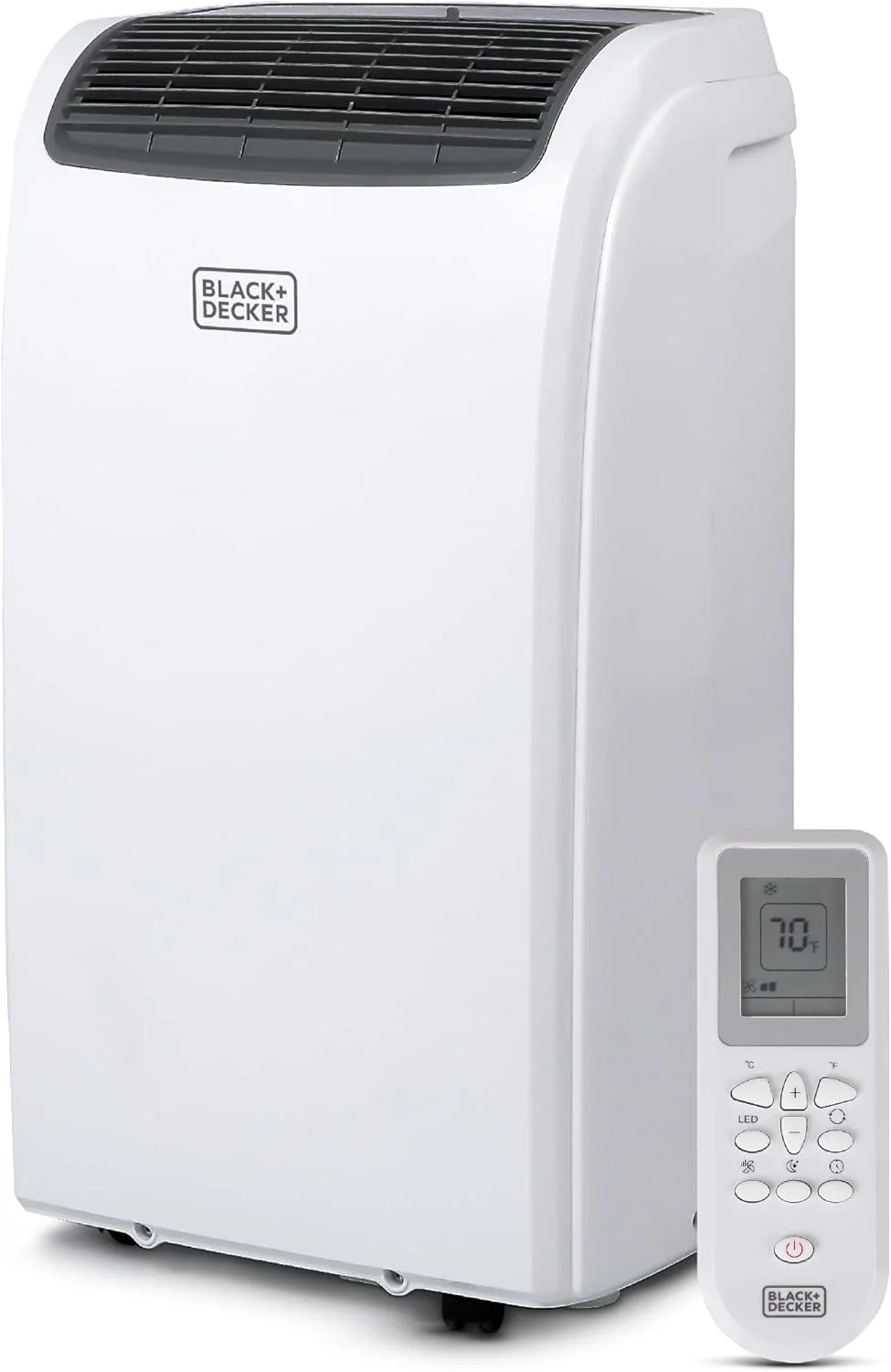 BLACK+DECKER 10,000 BTU Portable Air Conditioner for Rooms up to 450 Sq. Ft. with Remote – White