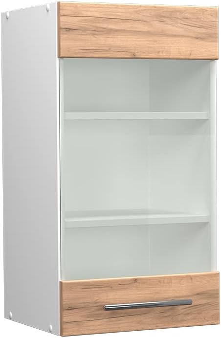 Vicco Meuble pour Four Fame-Line, Blanc Haute Brillance/Blanc, 60 cm avec étagères Ouvertes