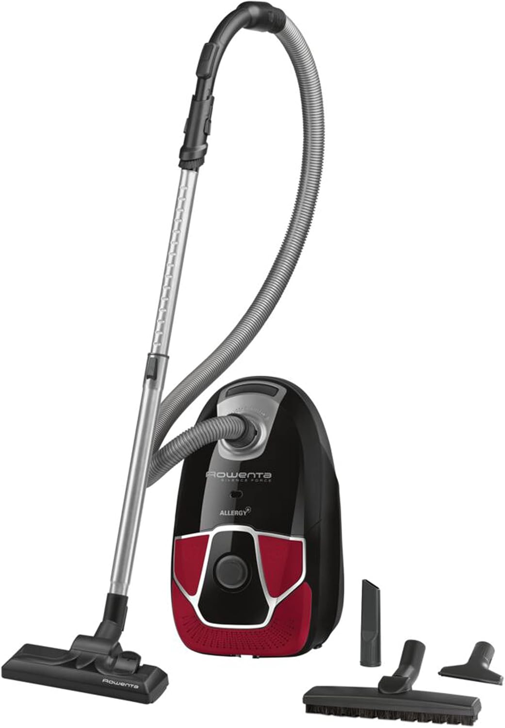 Rowenta Silence Force Aspirateur avec sac, Aspirateur traineau, Silencieux, Performant, Gris/Bleu, Capacité XL 4,5L, Accessoirisés, Fabriqué en France RO7740EA