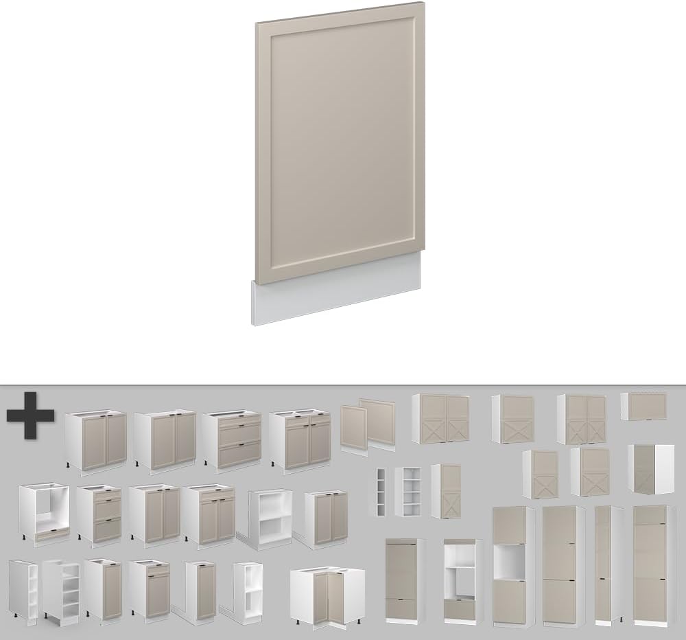 Vicco Meuble pour Four Fame-Line, Blanc Haute Brillance/Blanc, 60 cm avec étagères Ouvertes