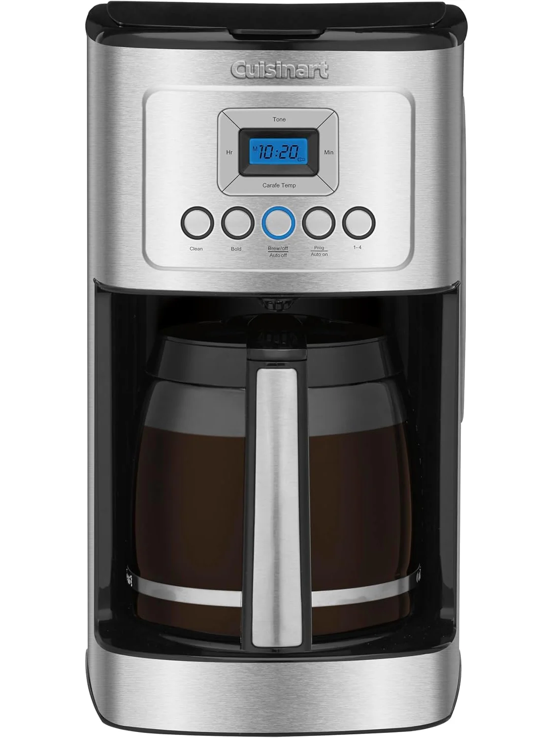 Cuisinart Coffee Maker, 14-Cup Glass Carafe, Fully Automatic for Brew Strength Control & 1-4 Cup Setting, Stainless Steel, DCC-3200P1