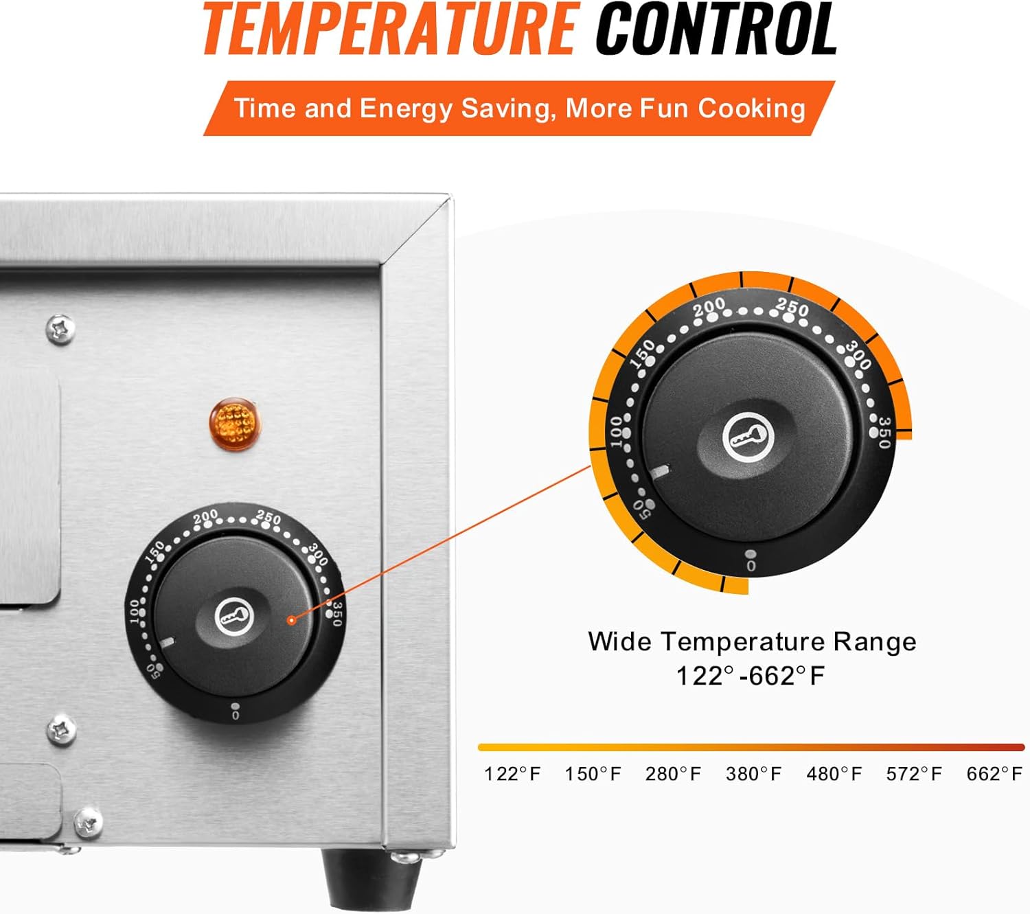 VEVOR Four à Pizza Commercial Capacité 16 po, Four Électrique de Comptoir Double Couche, en Acier Inoxydable, avec Pierre et Poignée, Machine à Pizza d'Intérieur Polyvalente pour Restaurant Maison