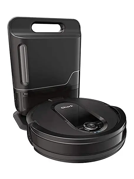 Shark RV1001AE IQ Robot Self-Empty XL, Robot Vacuum with IQ Navigation, Home Mapping, Self-Cleaning Brushroll, Wi-Fi Connected, Works with Alexa, Black