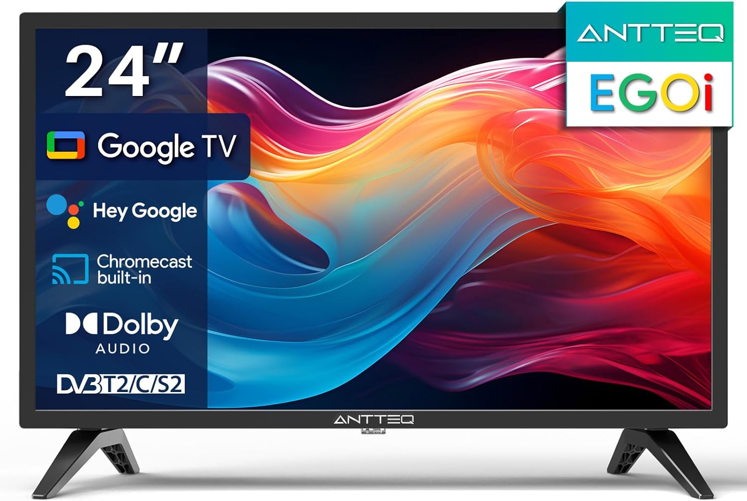 Antteq AB42D1 télévision 42 Pouces (TV 107 cm), Dolby Audio, LED, Triple Tuner DVB-C / T2 / S2, CI+, HDMI, Lecteur multimédia Via USB, Sortie Audio numérique, y Compris Mode hôtel