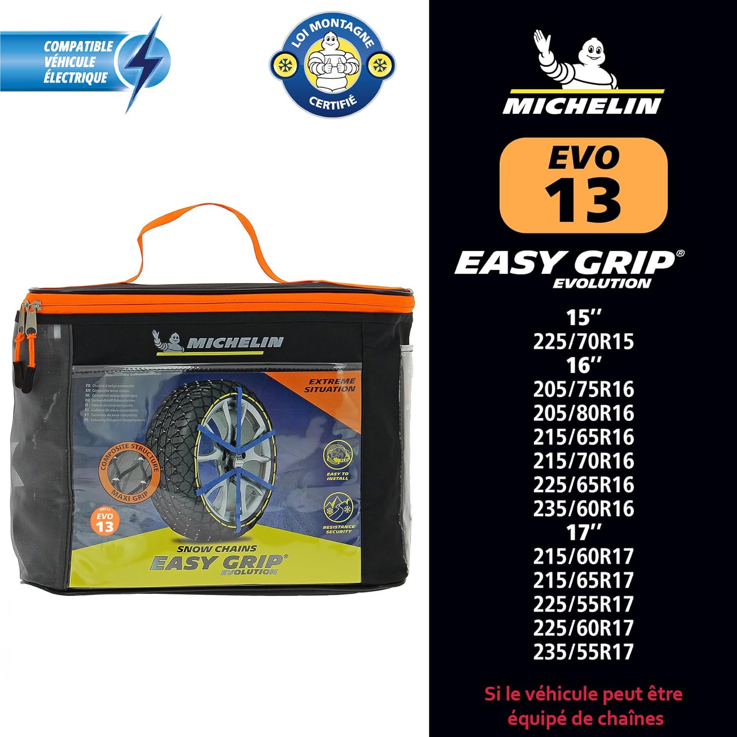 Michelin 008307 Easy Grip Evolution Chane à Neige Composite, EVO 7