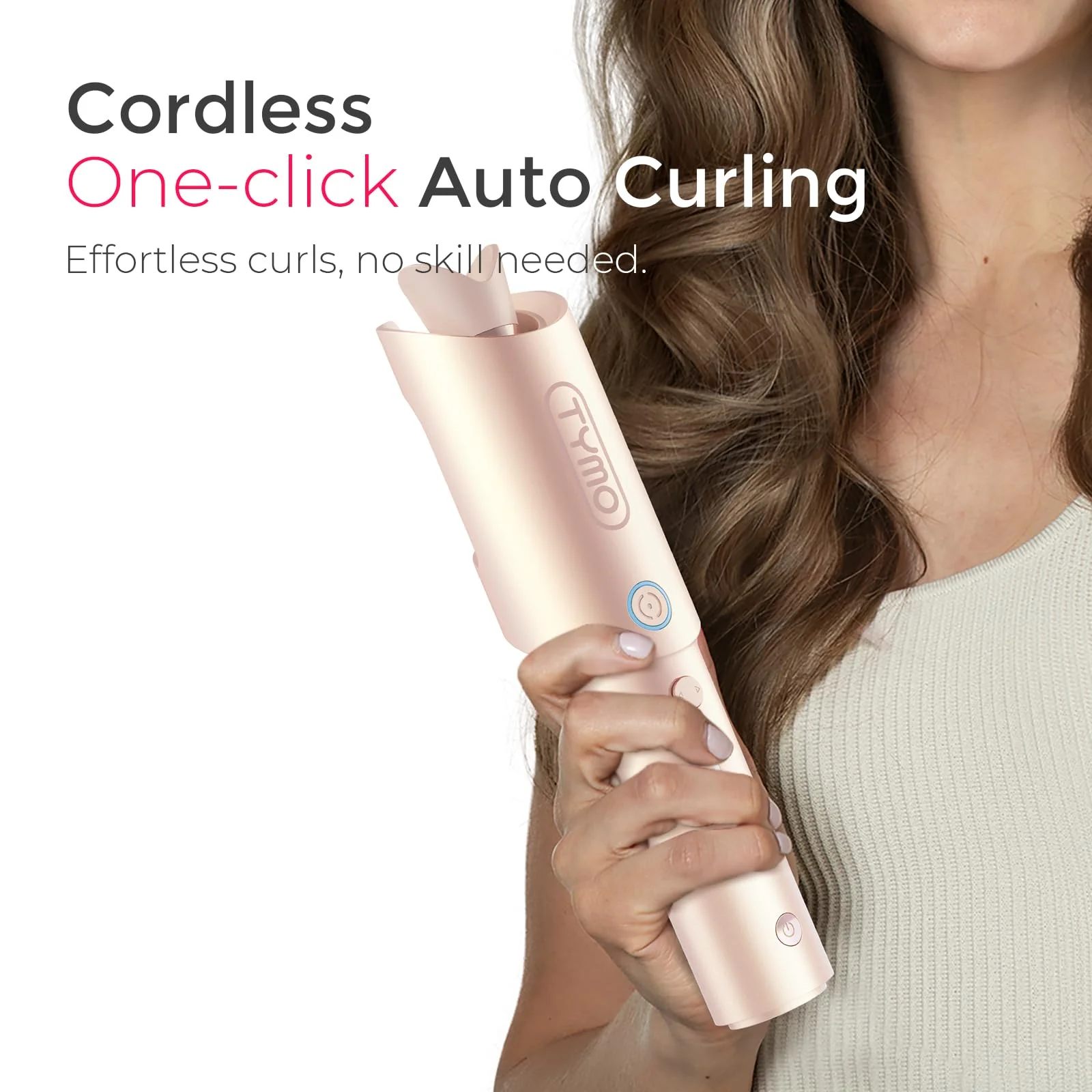 TYMO Cordless Automatic Curling Iron 1 Inch