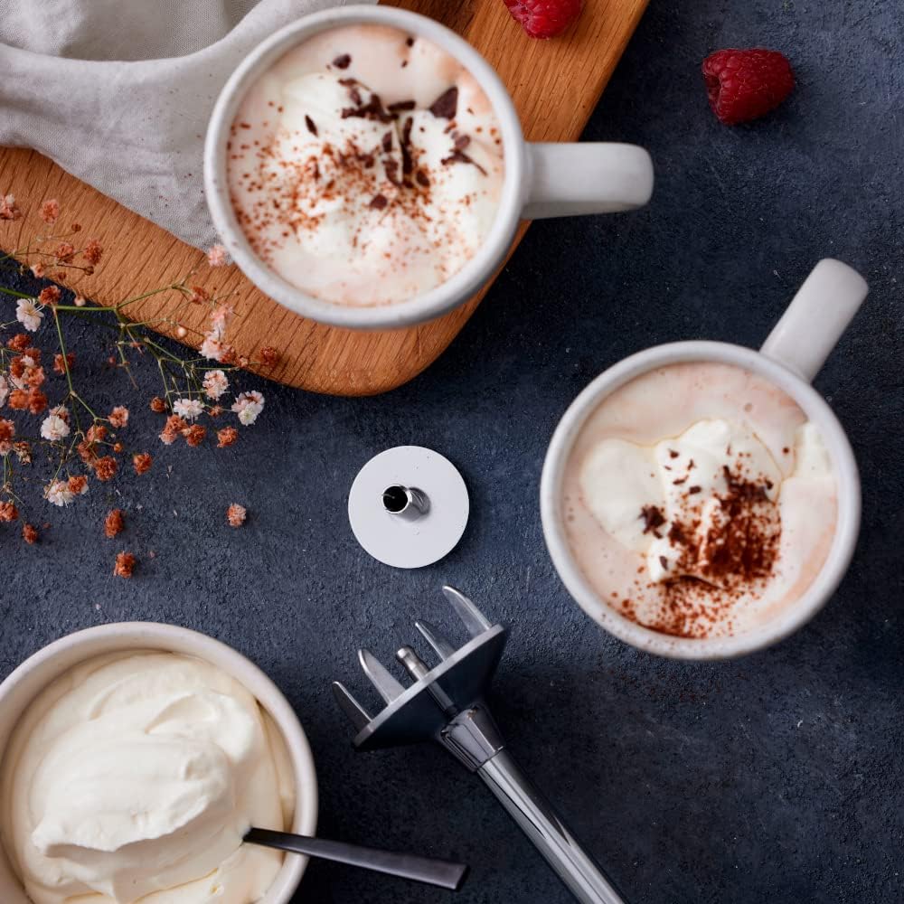 bamix Set avec mixeur plongeant M350 MAXX avec couteau étoile et hachoir, disques fouet et mélangeur en inox, 350 W, 2 vitesses, Fabriqué en Suisse, Noir/Chromé