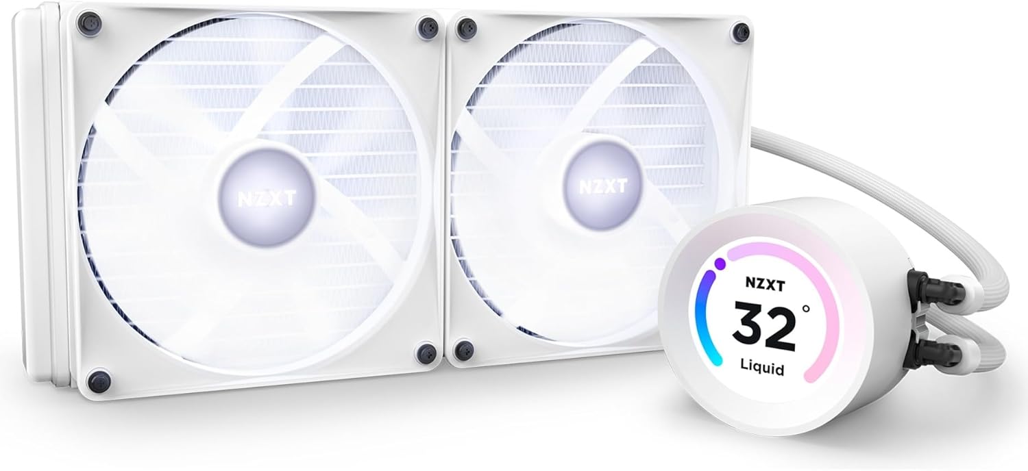 NZXT Kraken Elite 280 RGB - Refroidisseur de liquide CPU AIO - Radiateur 280mm - Ventilateur F280 RGB - IPS LCD 2,72 personnalisable - Turbine Pump - LGA 1700 1200 115X 1851 / AM5 AM4 - Noir