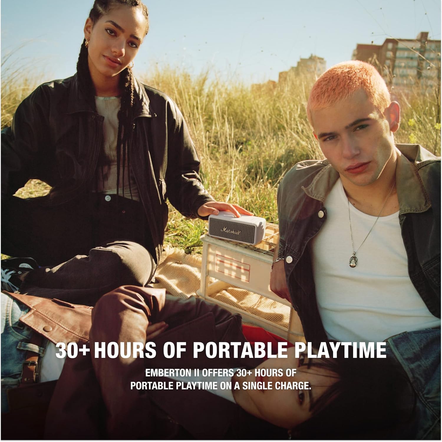 Marshall Emberton III Enceintes Bluetooth Portables, sans Fil, IP67 Résistant à la Poussière et à l'eau, Plus de 32 Heures de Lecture, Charge Rapide - Noir & Laiton