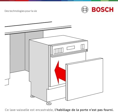 Bosch SMI4HTS31E - Lave-vaisselle encastrable - 60 cm - Home connect - 12 couverts - Moteur EcoSilence - Metallic