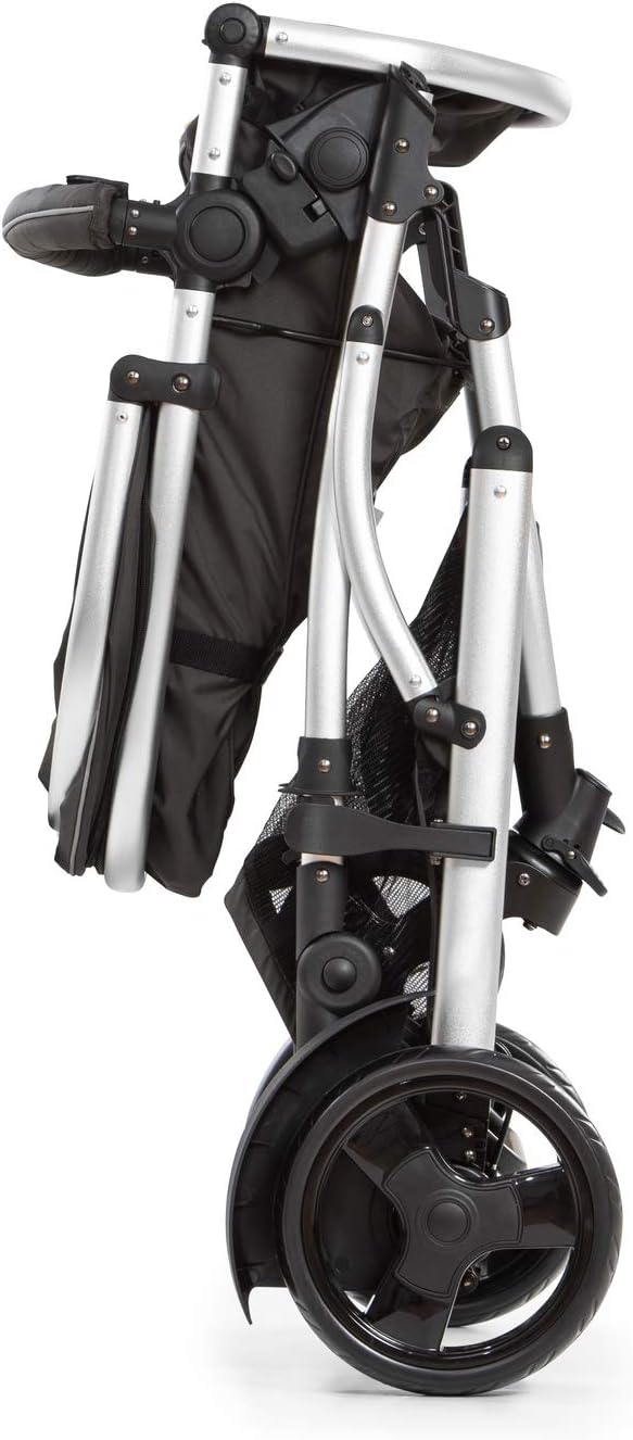 hauck Poussette Double Duett 2, Siège Supérieur Convertible en Nacelle Bébé, Réversible, Pliable, Charge Maxi 36 Kg, Inclus Habillage Pluie, Forest Noir