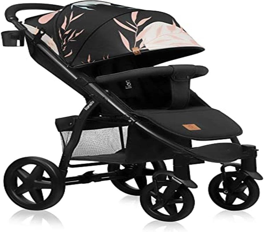 LIONELO Annet Plus poussette bebe à 22 kg, auvent avec fenêtre, roues EVA, chancelière moustiquaire porte-gobelet, réglage du dossier jusqu’à la position couchée (Dreamin, PLUS)