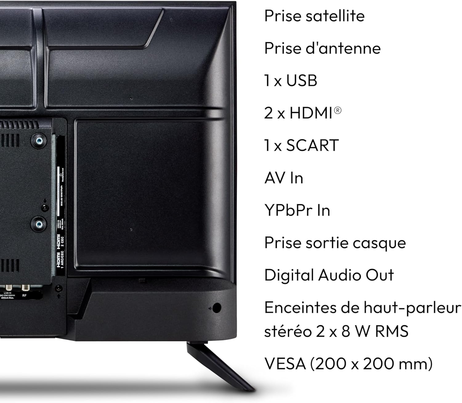 MEDION E14080 (MD 30224) Téléviseur Full HD 100,3 cm (40 Pouces) (Lecteur DVD intégré, récepteur Triple Tuner DVB-T2 DVB-C DVB-S2, 2 x HDMI, VGA, USB, Mediaplayer, CI+)