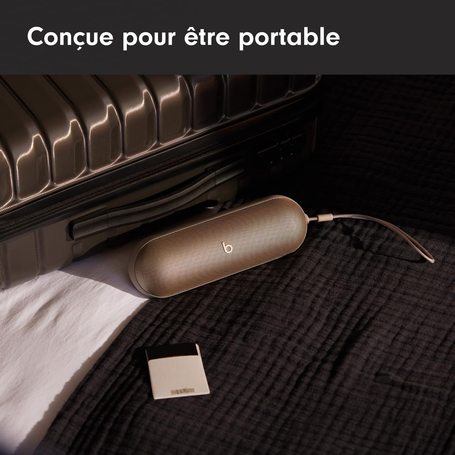 Beats Pill – Enceinte sans Fil Bluetooth et Recharge Mobile Via USB-C – Jusqu'à 24 Heures d'autonomie, résistance à l'eau (IP67), compatibilité Apple et Android, Microphone intégré – Champagne