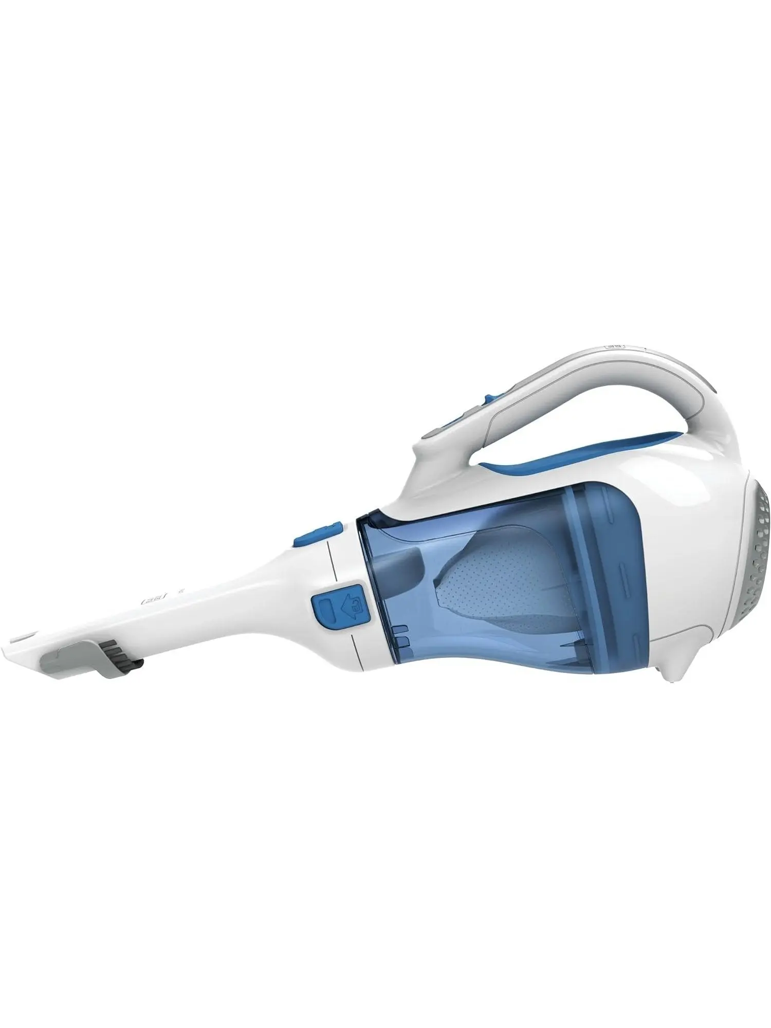 BLACK+DECKER dustbuster AdvancedClean Cordless Handheld Vacuum, Compact Home and Car Vacuum with Crevice Tool (CHV1410L), Blue, White
