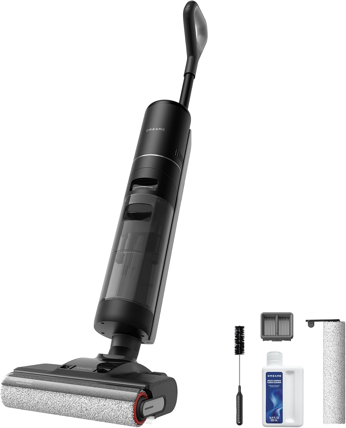 DREAME H12 Pro Ultra Aspirateur Eau et poussière, Lavage 60 °C, Séchage 30 Min, Nettoyage Auto Double Rotation avec Racleur Résistant, Aspiration 16 kPa, Brosse 2 Bords, Détection Intelligents