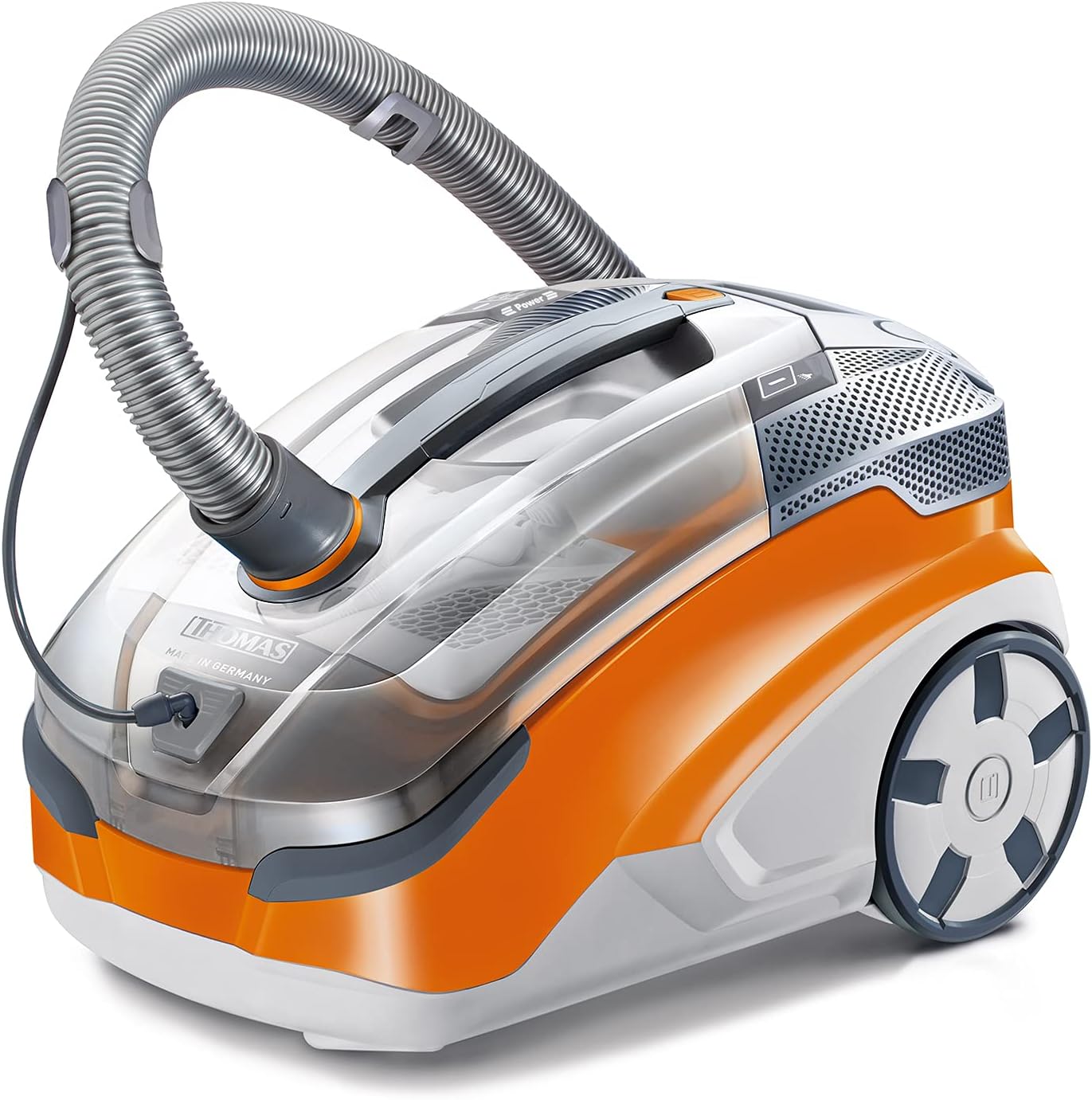THOMAS AQUA + PET & Family Aspirateur aquafilter: élimine rapidement les poils d'animaux et odeurs animales, Orange/Gris