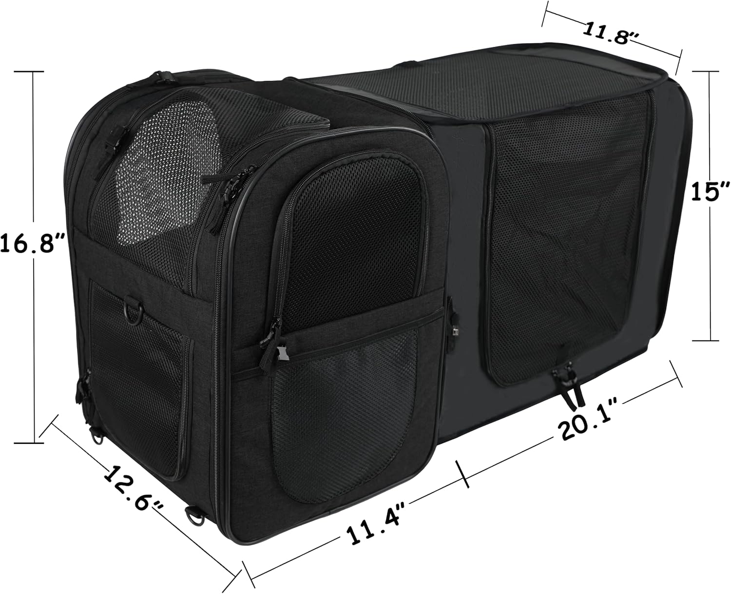 apollo walker Sac à dos pour animaux de compagnie, sac de transport pour chiens et chats de 2 à 12 kg, souple, vert armée