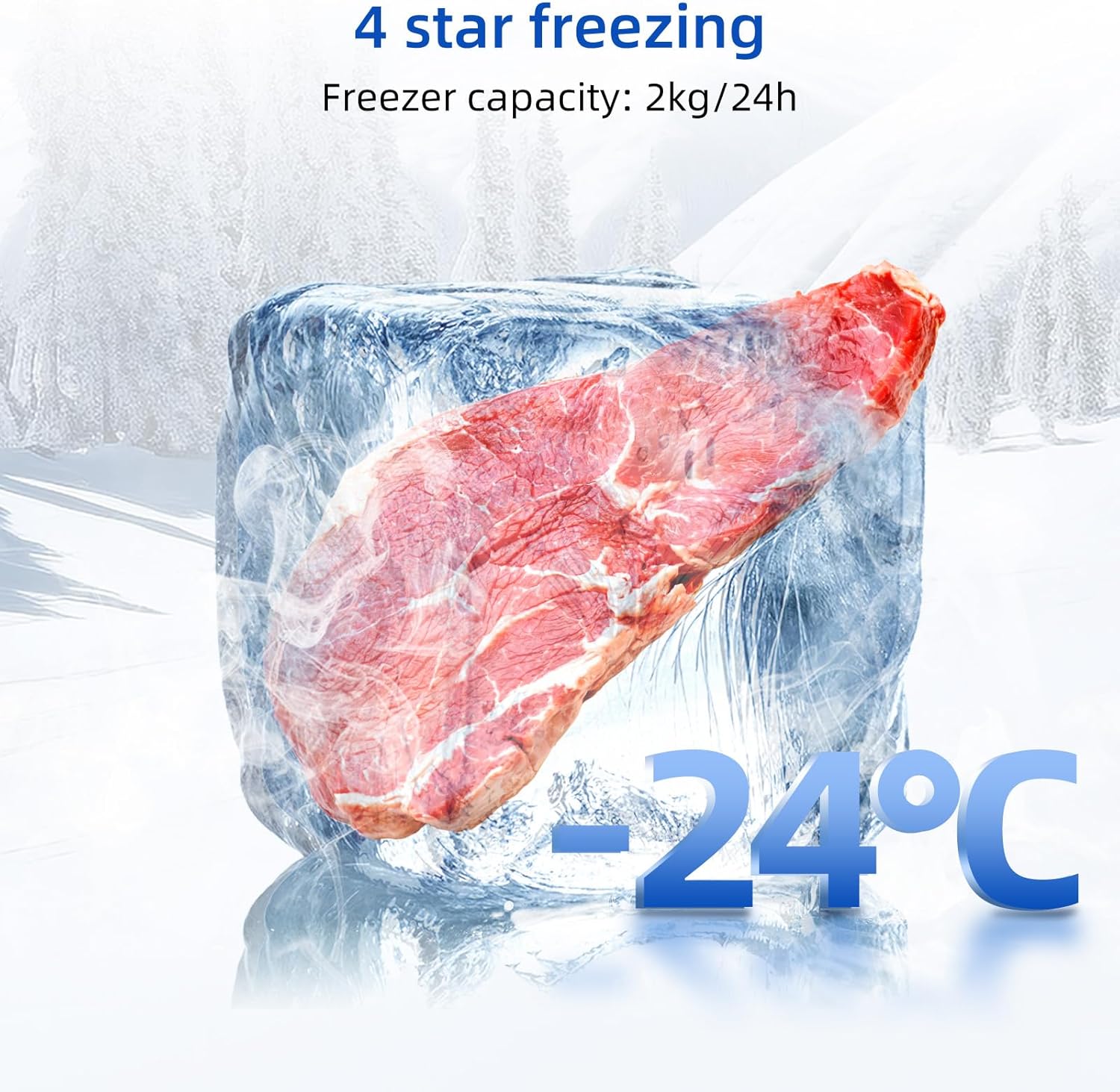 CHIQ Réfrigérateur autoportant 317L à Inverter, 322 l, sans givre, flux d'air multiple, congélation rapide, électronique tactile, compresseur avec garantie de 12 ans, efficacité améliorée, noir