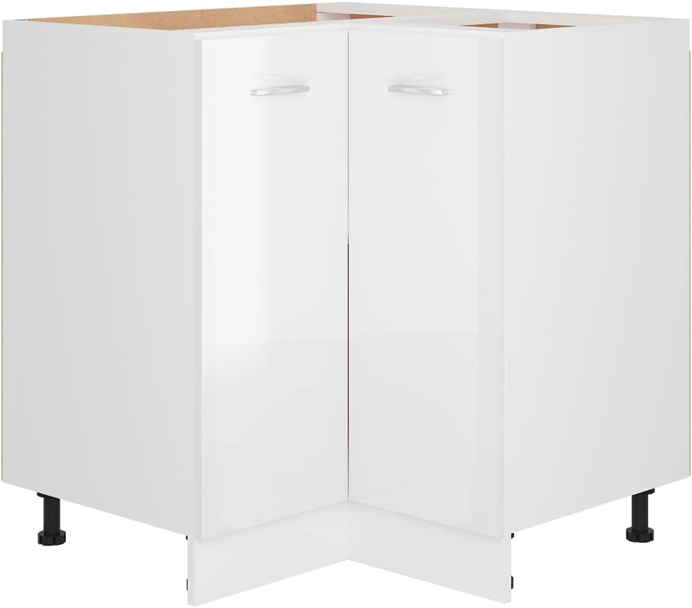 vidaXL Armoire à Micro-Ondes Placard Armoire de Rangement Meubles de Cuisine avec 4 Etagères Intérieur Maison Gris Béton 60x57x207 cm Aggloméré